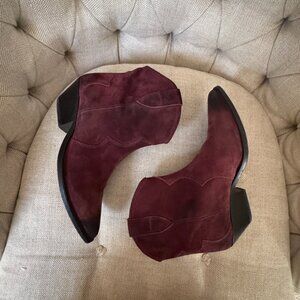 Isabel Marant Burgundy Ankle Boots